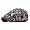 2026 Autumn And Winter Polyester Print Sboy Caps Flat Peaked Cap Men And Women Painter Beret Hats 154