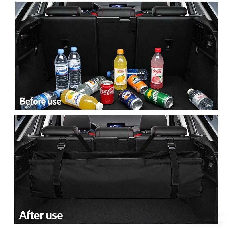 

High Capacity Car Trunk Organizer Oxford Backseat Storage Bag Net Multi-Use Adjustable Seat Back Organizers Universal For Cars 1PC