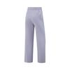 Li Ning Casual Straight Leg Simple Versatile Solid Color Mid Waist Knitted Sports Pants Women bottoms Fog-Purple AKLV970-1