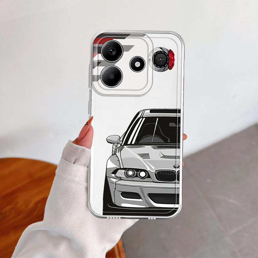 Cool Car Case for Xiaomi Redmi Note 14 Pro Plus 11S 12S 10S Note 13 13C A4 14C 11 12 9 10 Soft Phone Cover