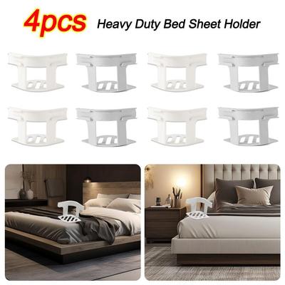 4Pcs/set Adjustable Heavy Duty Bed Sheet Holder Non-slip Card Slot Bed Sheet Clips Anti-slip Invisible Bedsheet Grippers Fixed