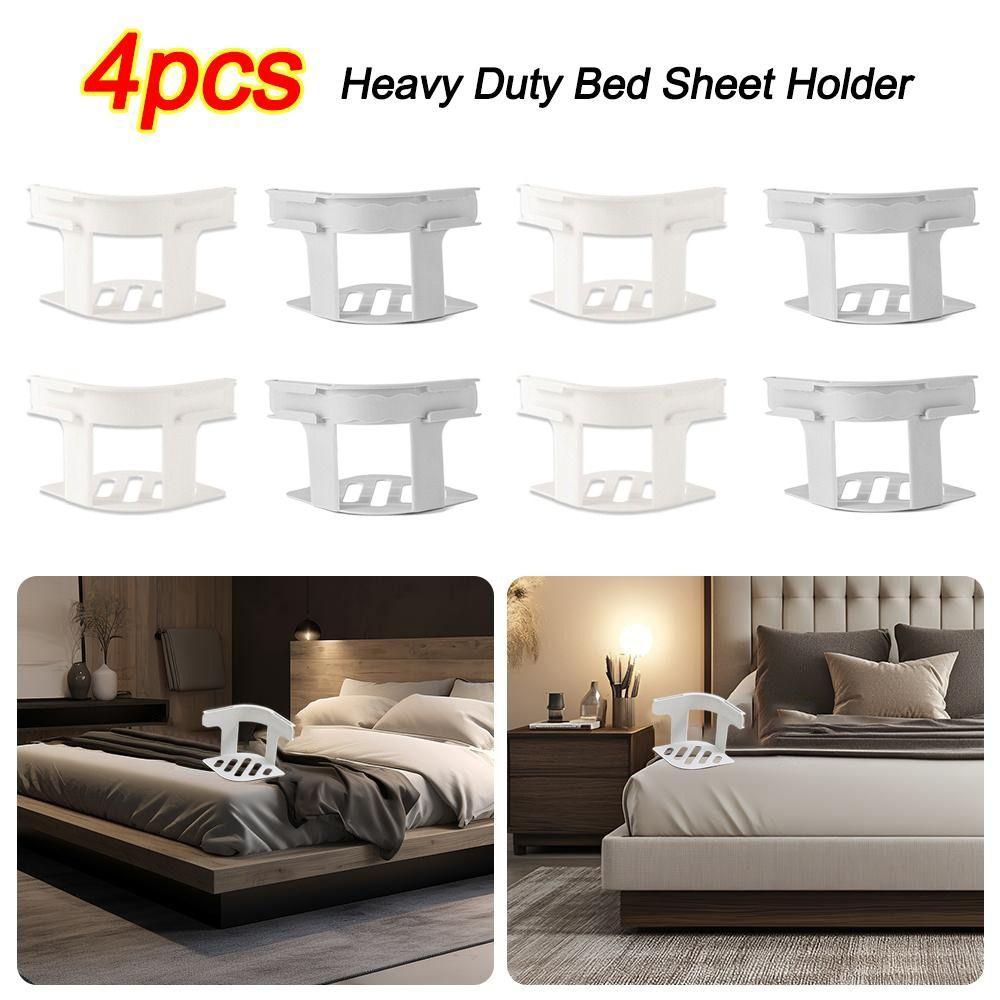 4Pcs/set Non-slip Heavy Duty Bed Sheet Holder Bedsheet Grippers Fixed  for Quilt Fixing Tool