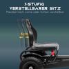 Go-kart a pedali in metallo per bambini con sedile regolabile pneumatici gonfiabili nero