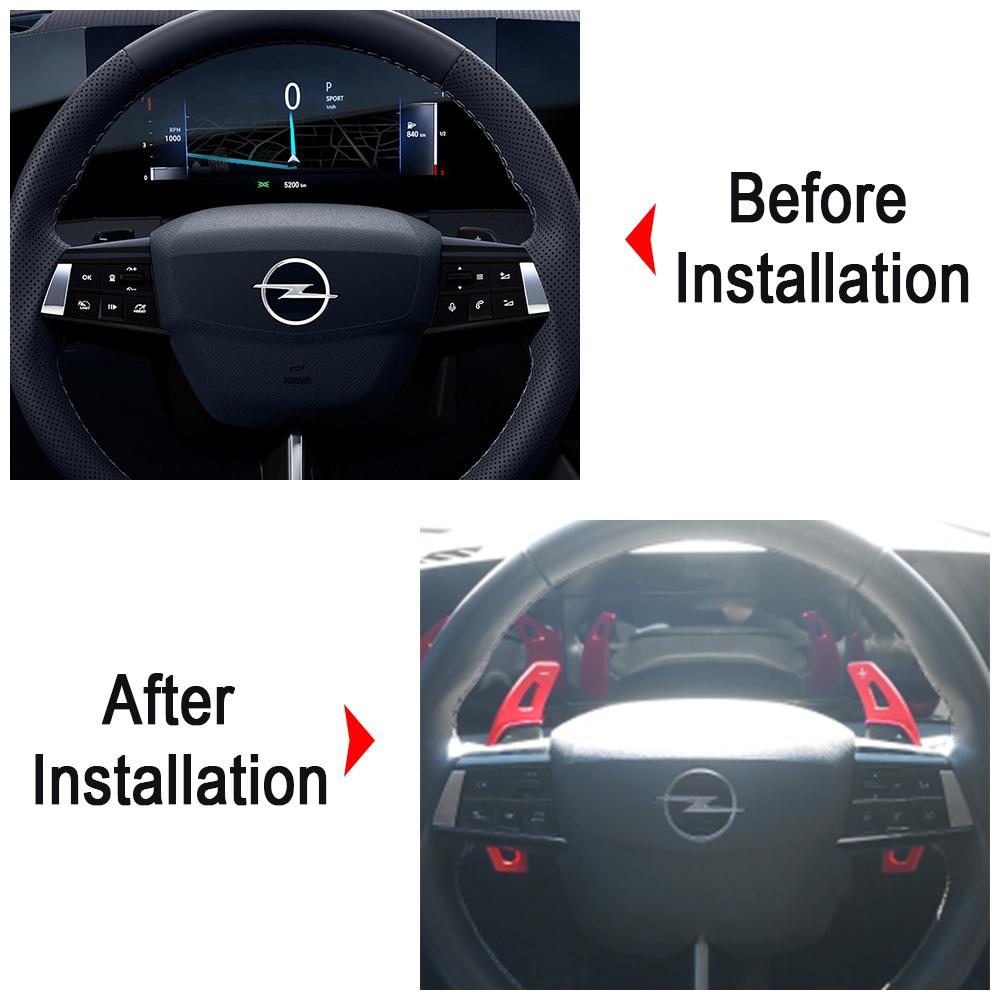 AAAJK1 For Opel Vauxhall Astra L 2022-2025, Combo/Zafira/Vivaro 2024 Car Steering Wheel Shift Paddle DSG Extension Stickers Accessories