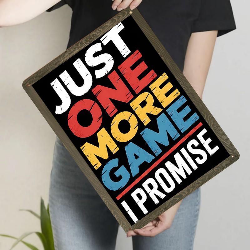 

Vintage Game Theme Metal Tin Sign Creative Home Decor Wall Art for Living Room Bedroom Bar 20x30cm（7.8x11.8inch）