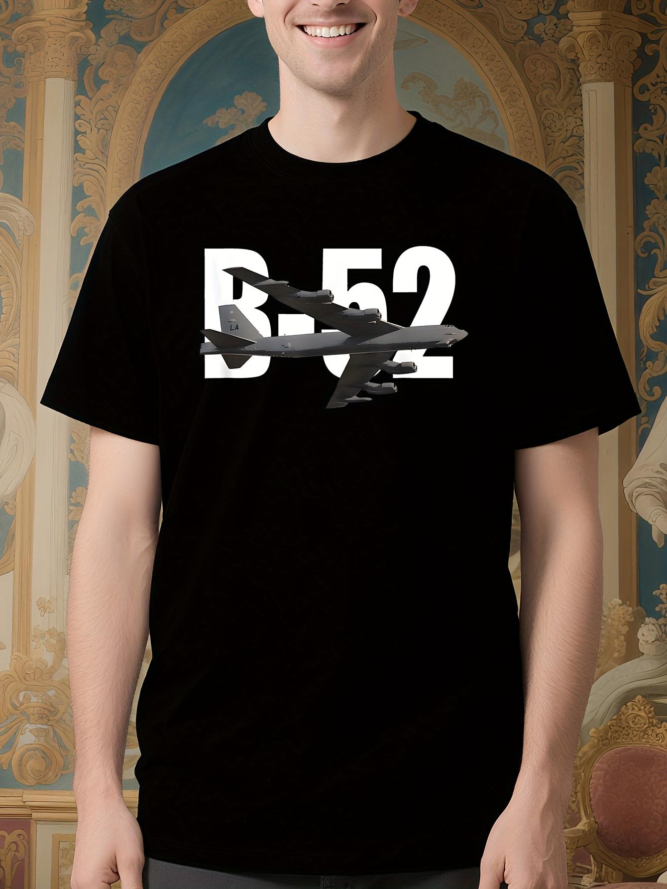 B52 Fighter Graphic Tshirt - Black with White B52 Bomber ... XXL