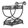 1: 12 Miniature Garden Cart Exquisite Details Metal Dollhouse Flower Cart Ornaments Accessory Black