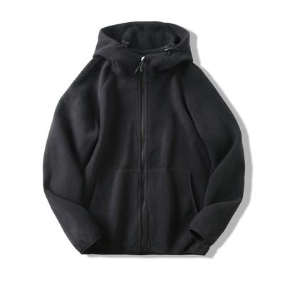 Felpa con cappuccio sportiva spessa e calda in pile da uomo, cappotto casual comodo per autunno e inverno