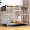 Indoor Folding Dog Cage with Toilet for Medium and Small Breeds: Suitable for Teddy, Bichon, Corgi, Shiba Inu.