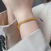 Pulsera de Espiga de Trigo de Moda 2023 para Mujer: Diseño Nicho de Lujo en Acero Titanio de Alta Gama