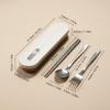 Portable Stainless Steel Cutlery Silverware Set Spoons Forks Chopsticks Tableware with Organizer Case Kids Travel School Lunch