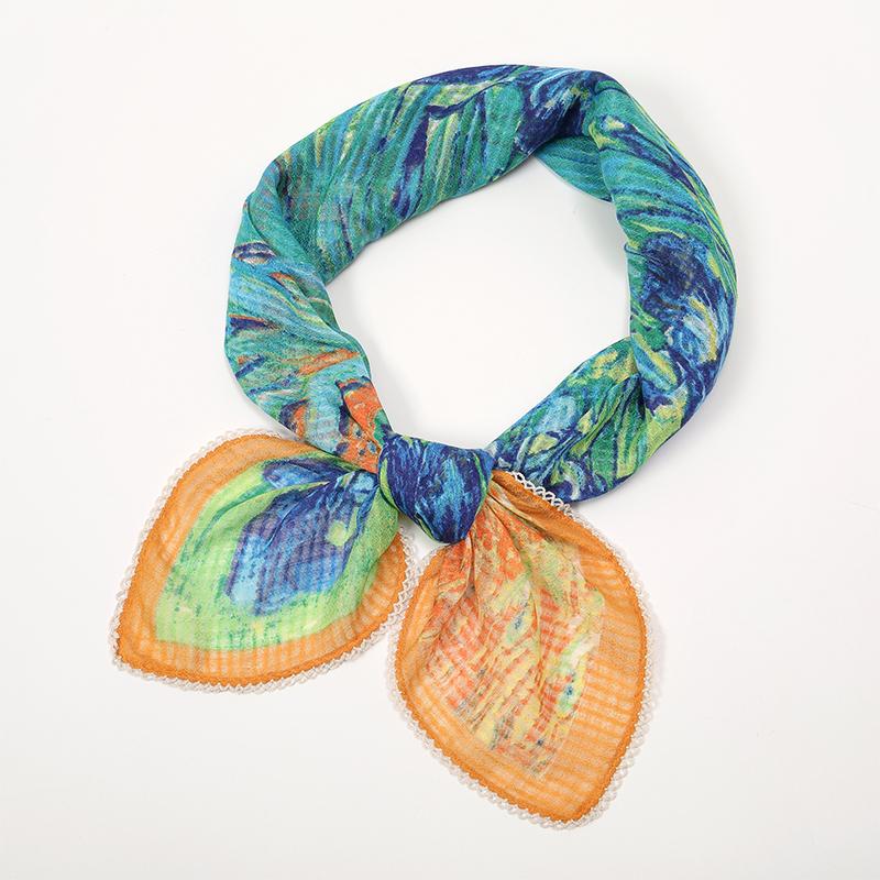 Large 90cm Cotton Square Scarf Women Plaid Design Sunscreen Beach Headkerchief Shawl Wraps Hijab Bufanda Travel Pashmina Echarpe