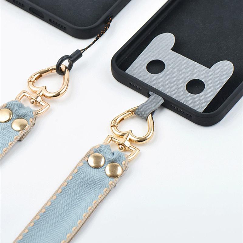 

Polyester Anti-drop Cell Phone Neck Strap with Connection Sheet and Small Rope Green