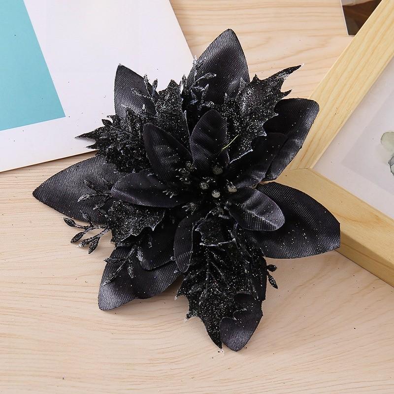 Floral Decorations Christmas With Plastic And Glitter Finish Festive Tree Decor