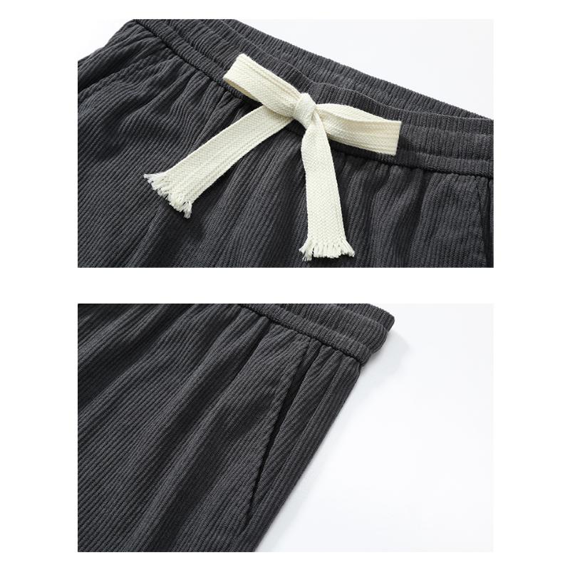 Solid Color Elastic High Waist Casual Straight Men's Simple and Versatile Sports Loose Trousers