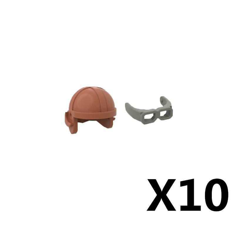 MOC Soldat Medieval Blocuri de Construcții Rege Barba Cască Militară Esarfă Ochelari Curea Pălărie de cowboy Capă de rață Mini Jucării Cadou de cărămidă K042