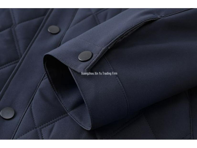Men's Autumn/Winter Thickened Cotton-Padded Jacket for Middle-aged and Elderly, Dad's Lapel Jacket, Outerwear.