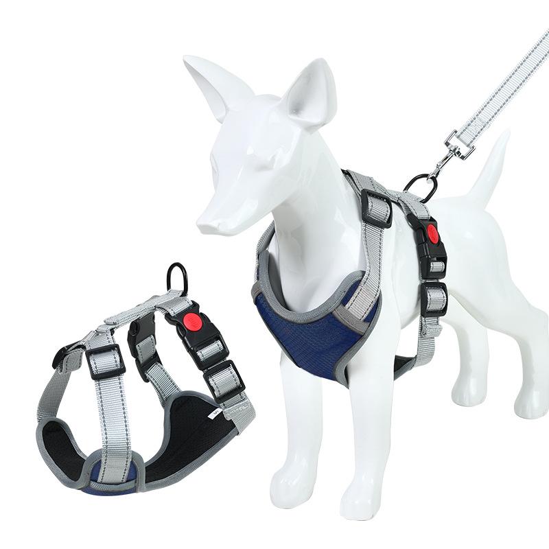 Reflective Medium & Large Dog Harness and Leash Set - Vest Style