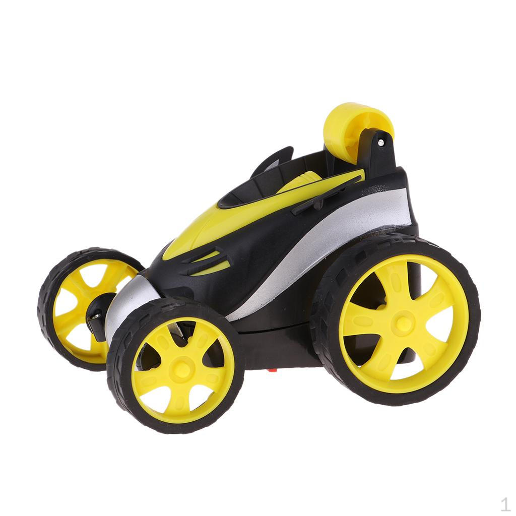 

Беспроводной пульт дистанционного управления, кувыркающийся трюковой автомобиль для детей, электрическая крутая игрушка на радиоуправлении жёлтый