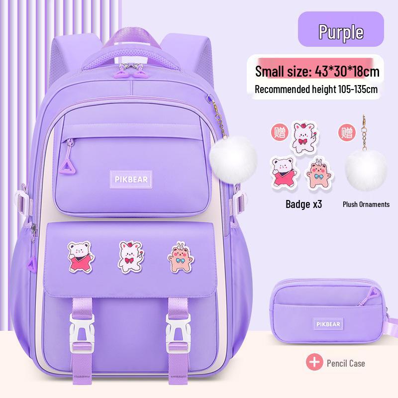 Rucksack mit großem Fassungsvermögen und wasserabweisend für Grundschulmädchen - Leichtes, lastreduzierendes 3-teiliges Set