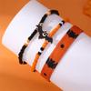 Halloween Beaded Bracelets Set  Pumpkin Skull Bracelets for Women Jewelry Gift