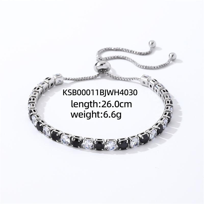 Dames Enkele Rij Diamant Kleurrijke Zircon Polka Dot Kristal Armband
