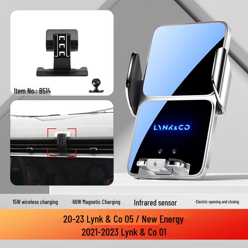 Lynk & Co Car Phone Holder: Wireless Charging Mount for Models 02, 01, 03, 06, 09, 05