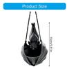 Black Flower Pot With Bat Form and Hanging Cord, Gothicism Bat Planter for Small Foliage, Trailing Foliage and Vertical Indoor Displays for Room Use