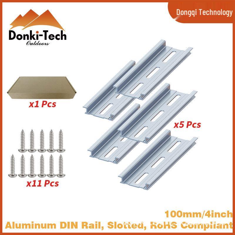 Aluminum Alloy Electrician Slide Rail - 4/8/12 Inch Top Hat Slotted Rail for Mounting Hardware Components