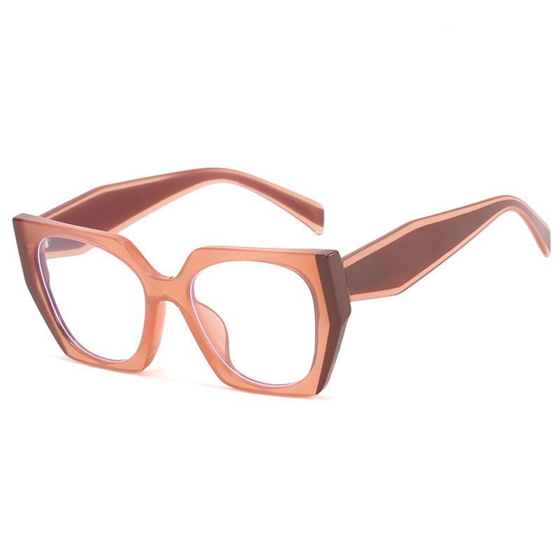 Fashion Leopard Print Optical Eyewear For Women Vintage Stitching Color Anti-blue Light Photochromic Optical Glasses With Recipe