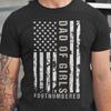 Outnumbered Shirt Patriotic Dad of Girls, First Father's Day Tee