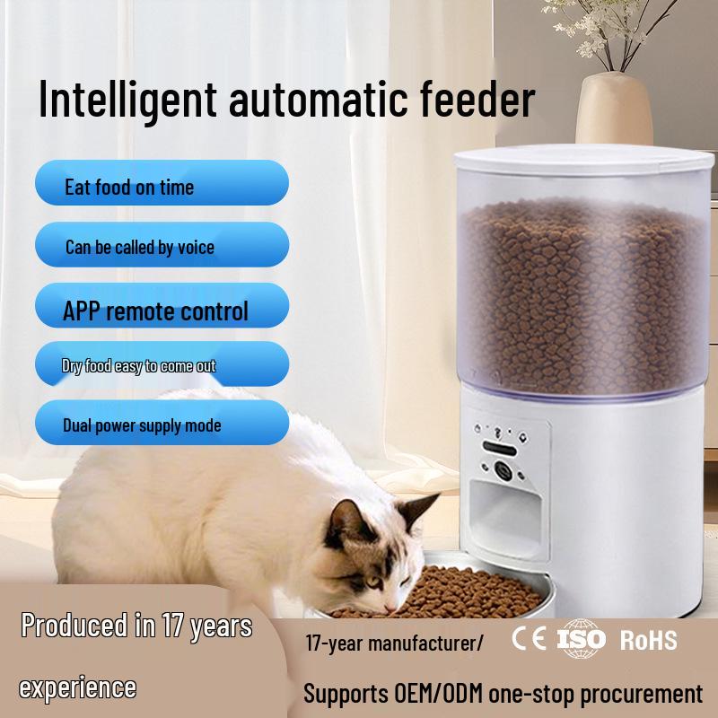 Smart Automatic Cat Feeder with Camera & Timer