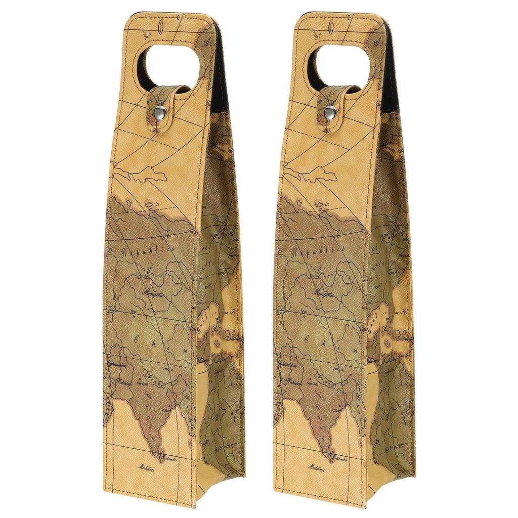 1/2pcs Wine Gift Bag Wine Bag Reusable Leather Wine Tote Carrier Wine Bottles Portable Champagne Gift Bags for Party Wedding