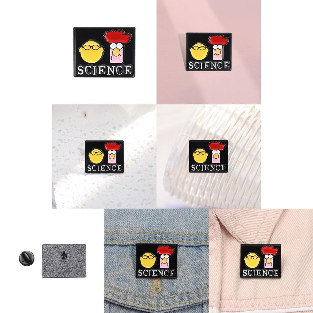 Unique Creative Science Cartoon Character Brooch Pin For Stylish Backpack Decoration