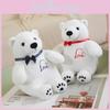 Bowtie Bear White Plush Toy Cartoon Animal Stuffed Doll Decoration Gift Kids