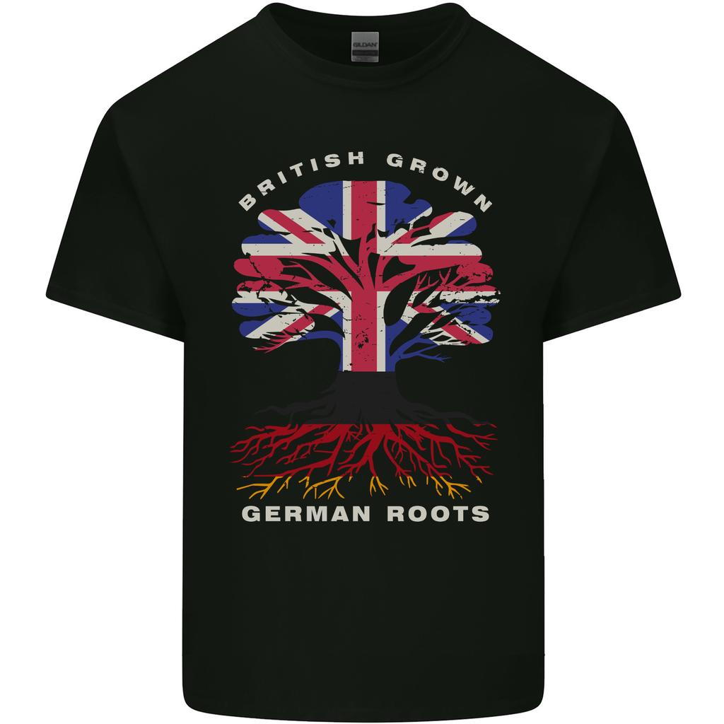 British Grown GerUnisex Roots GerUnisexy Flag Unisexs Light Cotton TShirt