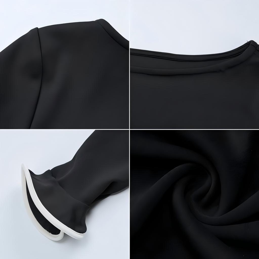 Patchwork Ruffled Backless Mini Dress Lace Up Black One Piece Dress For Fall Elegant Women Night Out Birthday Party Outfits