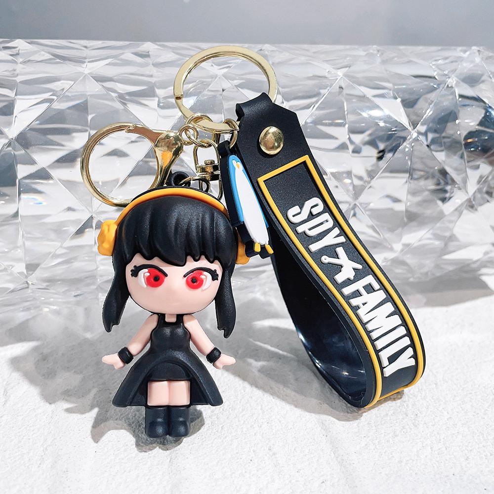 Cute Cartoon Spy Family Soft Pvc Keychain Adorable Anya Doll Key Ring
