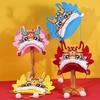 Hat Material Kit Handmade Traditional Chinese Zodiac Dragon Head Hat for Kids Festival New Year Gift