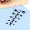 3-8Mm 1Pair Cubic Zirconia Titanium Stainless Black Diamond Zircon Stud Earrings For Women