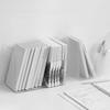 2 Pcs L-Shaped Transparent Book Ends Fall-resistant Acrylic Book Ends Clear Acrylic Bookends for Shelves Organizer