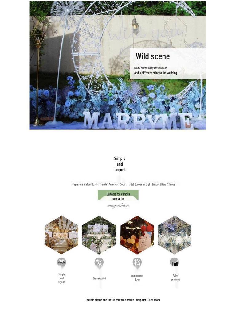 Wedding Floristry: Simulated Flower Scene Arrangement with Seven Optional Colors for T-Stage and Aisle Decoration