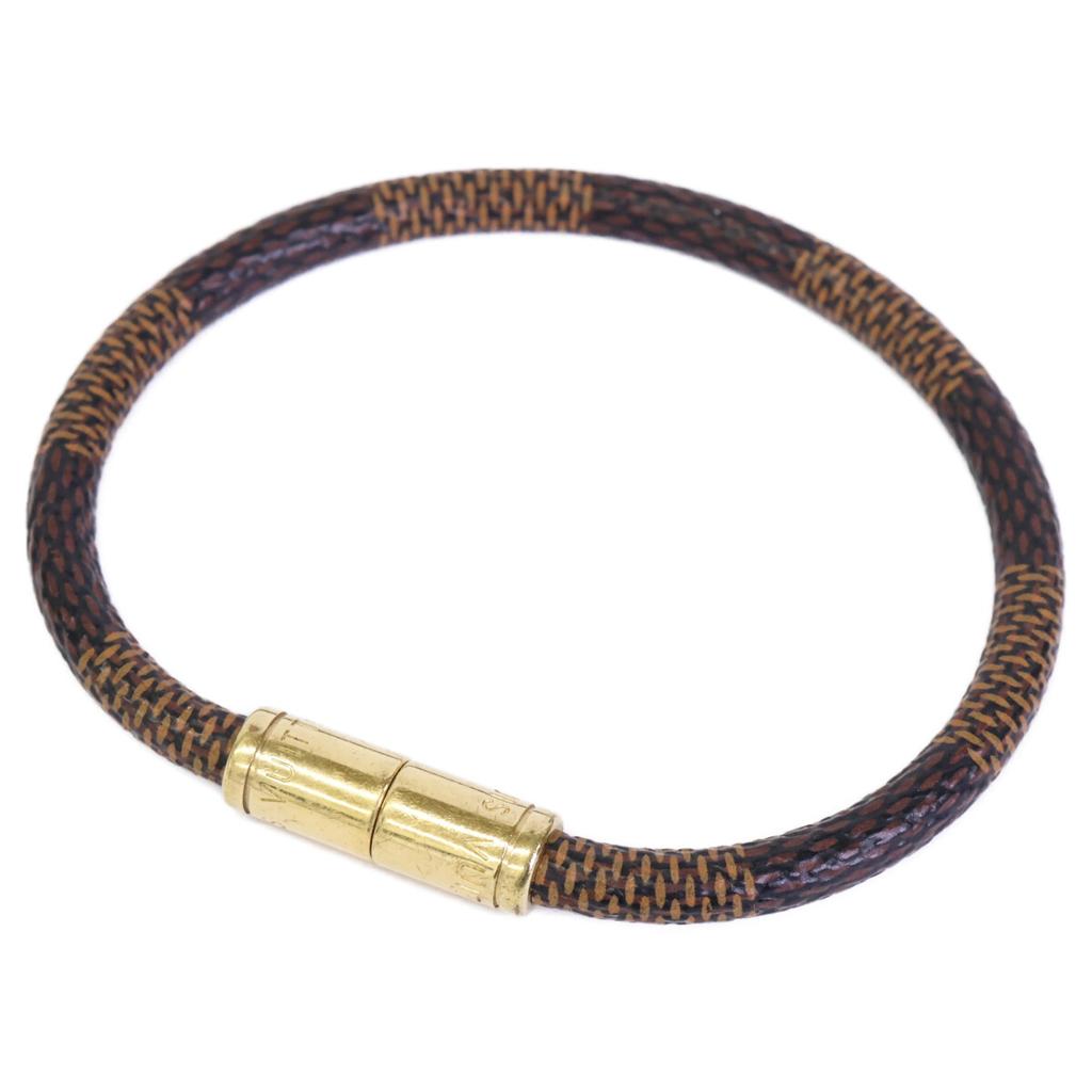 LOUIS VUITTON M6139 Keep It Damier Bracelet Bracelet Brown / GoldUsed