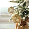3/6pcs Delicate Christmas Iron Wire Ball Gold Christmas Tree Decoration Pendant Hollow Ball  Office