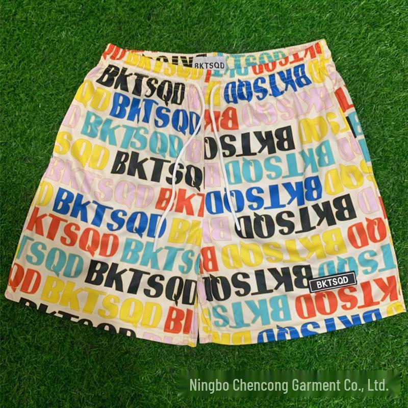 BKTSQD Unisex Quick-Dry Mesh Sports Shorts for Running, Basketball, and Swimming