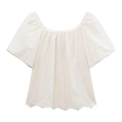 Ensemble chemise et pantalon à bordure en dentelle Style Chic Français Été 2026 pour Femmes
