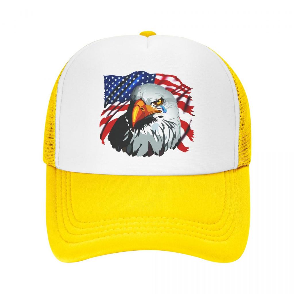 Punk USA American Flag Bald Eagle Baseball Cap Unisex Women Adjustable Trucker Hat Sports Snapback Caps