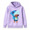 Kids Boys Girls Cartoon Shark Hoodie Cute Animal Cosplay Pullover Casual Lightweight Long Sleeve Sweatshirt for Toddlers