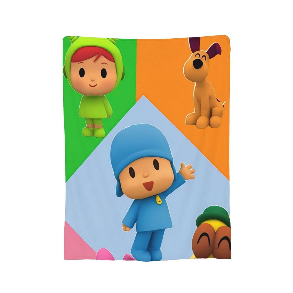 Pocoyoed Comedy Cartoon Blanket Wool Funny Warm Throw Blankets For Home Restaurant Spring/Autumn,