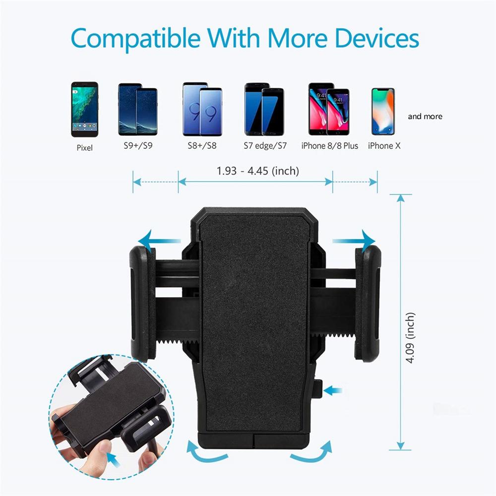 Car Cup Holder Phone Mount Flexible Gooseneck with 360° Adjustable Holder, Fits Phones up to 4.1” width, for Car SUV or Truck